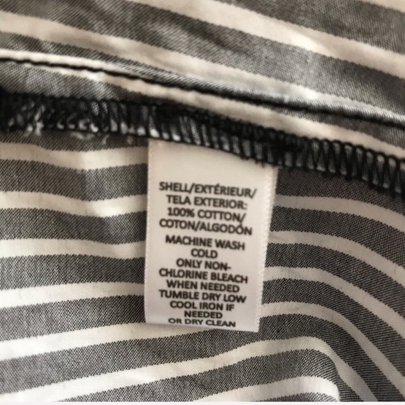 🎉3/$10 in bundle 🎉 Loft Black & White 3/4 Sleeve Top Small - Picture 4 of 5